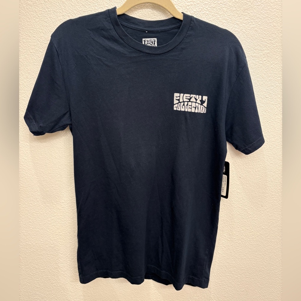 Fifty by Jacks NWT Navy Blue Graphic T-Shirt
